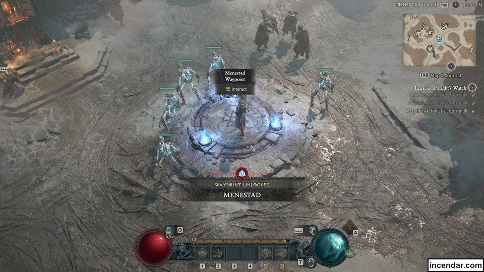 Opening a Fast Travel Waypoint in Diablo 4